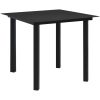 Matgrupp för trädgården 3 delar konstrotting och glas vidaXL 80 cm table length – miniatyr 10