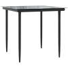 Matgrupp för trädgården 3 delar konstrotting & stål vidaXL 80 cm table length – miniatyr 6