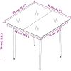 Matgrupp för trädgården 3 delar ljusgrå vidaXL 80 cm table length – miniatyr 8
