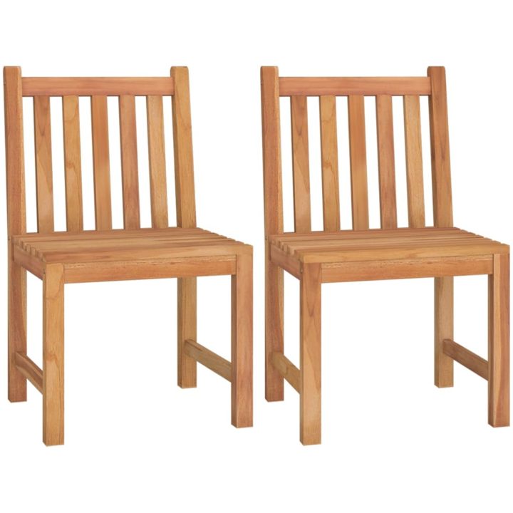 Matgrupp för trädgården 3 delar massiv teak vidaXL 110 cm bordslängd – bild 4