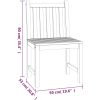 Matgrupp för trädgården 3 delar massiv teak vidaXL 110 cm bordslängd – miniatyr 10