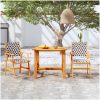 Matgrupp för trädgården 3 delar massivt akaciaträ vidaXL 88 cm table length – miniatyr 1