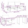 Matgrupp för trädgården 3 delar med antracit dynor vidaXL Armstol utan armar: 117.5x70x68 cm, matbord: 100x55 – miniatyr 12