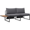 Matgrupp för trädgården 3 delar med antracit dynor vidaXL Armstol utan armar: 117.5x70x68 cm, matbord: 100x55 – miniatyr 7