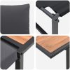 Matgrupp för trädgården 3 delar med antracit dynor vidaXL Armstol utan armar: 117.5x70x68 cm, matbord: 100x55 – miniatyr 10