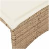 Matgrupp för trädgården 3 delar med dynor beige konstrotting vidaXL – miniatyr 10