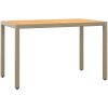 Matgrupp för trädgården 3 delar med dynor konstrotting beige vidaXL – miniatyr 5