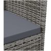 Matgrupp för trädgården 3 delar med dynor konstrotting grå vidaXL 90 cm table length – miniatyr 7