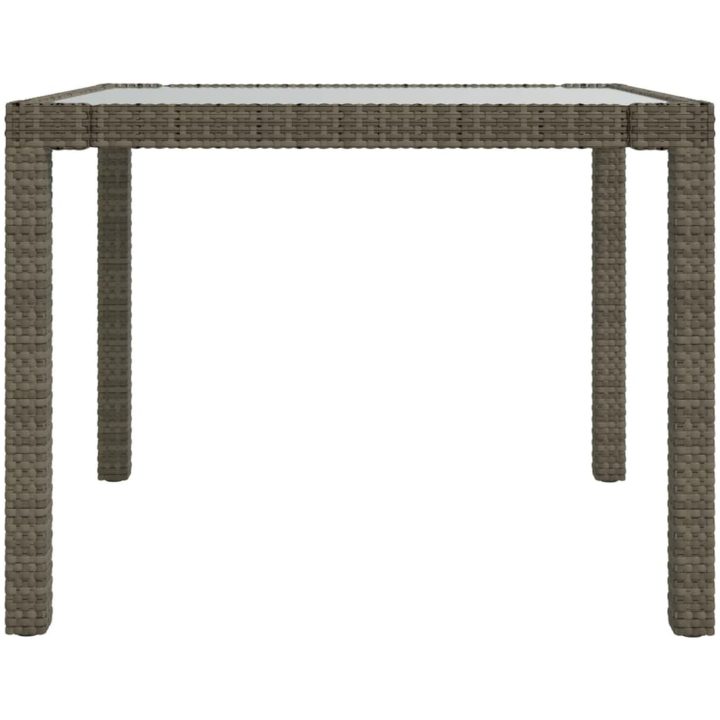 Matgrupp för trädgården 3 delar med dynor konstrotting grå vidaXL 90 cm table length – bild 10