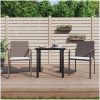 Matgrupp för trädgården 3 delar med dynor konstrotting & stål vidaXL 80 cm table length – miniatyr 1