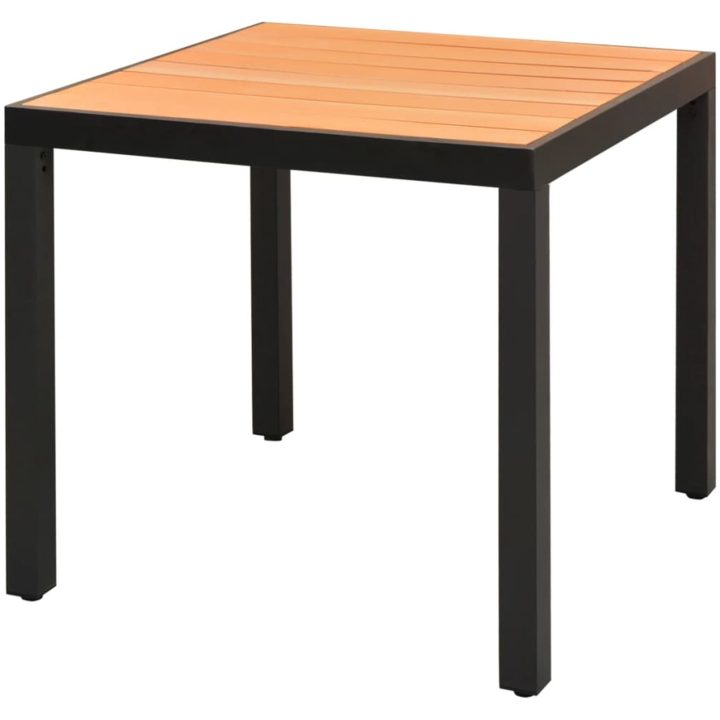 Matgrupp för trädgården 3 delar PVC-rotting svart och brun vidaXL 79 cm table length – bild 3