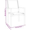 Matgrupp för trädgården 3 delar stål och textilen svart vidaXL 80 cm table length – miniatyr 8