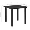 Matgrupp för trädgården 3 delar svart glas och stål vidaXL 80 cm table length – miniatyr 12