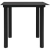 Matgrupp för trädgården 3 delar svart glas och stål vidaXL 80 cm table length – miniatyr 4