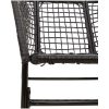 Matgrupp för trädgården 3 delar svart konstrotting och glas vidaXL 80 x 80 x 74 cm – miniatyr 8