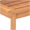 Matgrupp för trädgården 4 delar massiv teak vidaXL 140 cm table length – miniatyr 5