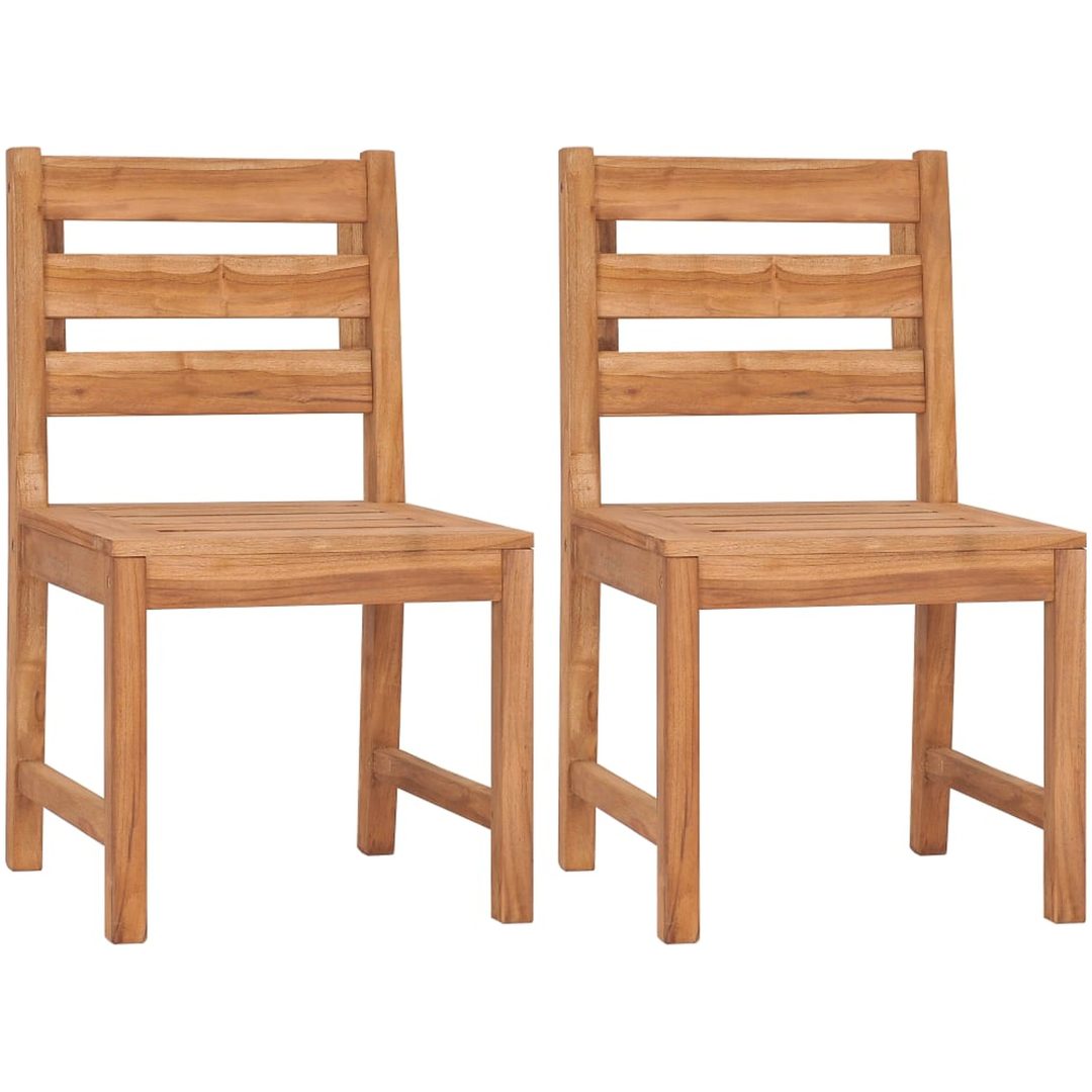 Matgrupp för trädgården 4 delar massiv teak vidaXL 140 cm table length – bild 6