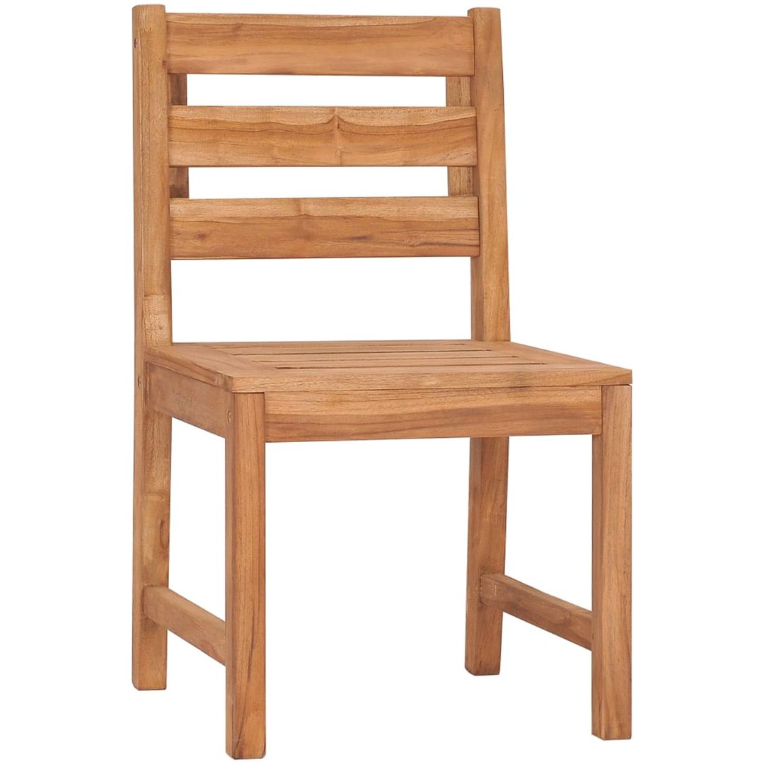 Matgrupp för trädgården 4 delar massiv teak vidaXL 140 cm table length – bild 7