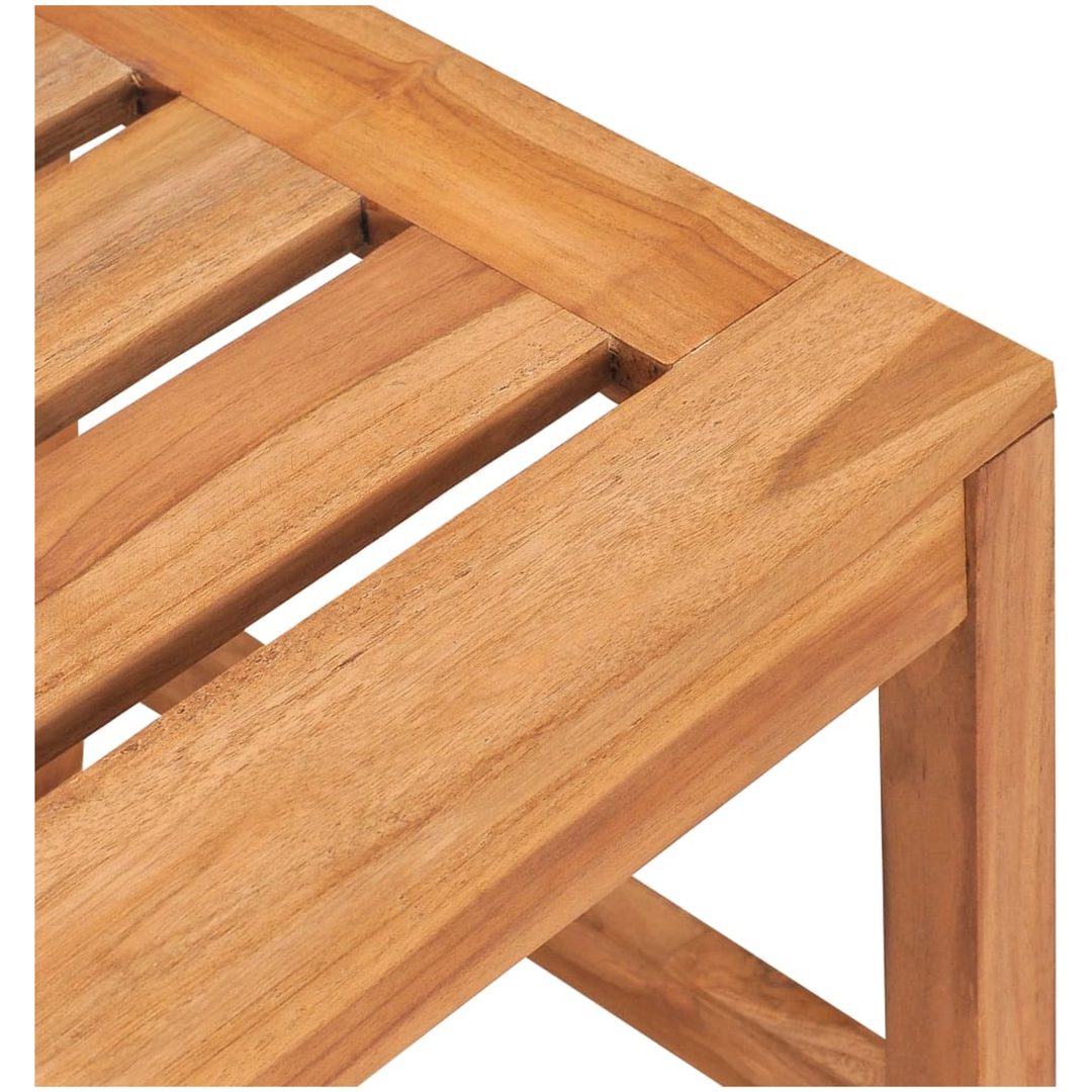 Matgrupp för trädgården 4 delar massiv teak vidaXL 140 cm table length – bild 8