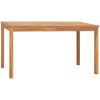 Matgrupp för trädgården 4 delar massiv teak vidaXL 140 cm table length – miniatyr 9