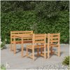 Matgrupp för trädgården 4 delar massiv teak vidaXL 140 cm table length – miniatyr 1