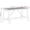 Matgrupp för trädgården 5 delar akaciaträ vidaXL 140 cm table length – miniatyr 7
