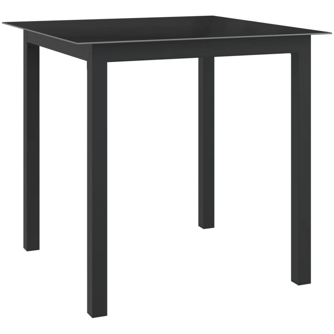 Matgrupp för trädgården 5 delar aluminium antracit vidaXL – bild 2