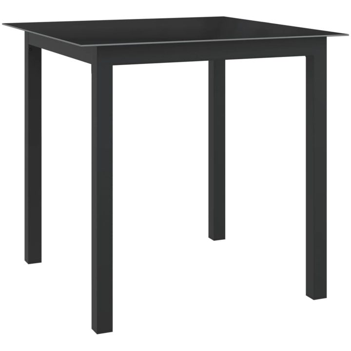 Matgrupp för trädgården 5 delar aluminium antracit vidaXL – bild 2