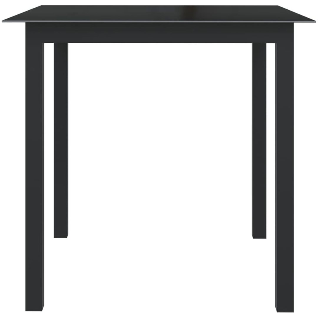 Matgrupp för trädgården 5 delar aluminium antracit vidaXL – bild 3
