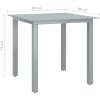 Matgrupp för trädgården 5 delar aluminium silver och svart vidaXL 80 cm table length – miniatyr 12