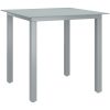 Matgrupp för trädgården 5 delar aluminium silver och svart vidaXL 80 cm table length – miniatyr 9