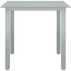 Matgrupp för trädgården 5 delar aluminium silver och svart vidaXL 80 cm table length – miniatyr 10