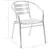 Matgrupp för trädgården 5 delar aluminium silver vidaXL – miniatyr 11