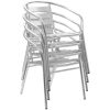 Matgrupp för trädgården 5 delar aluminium silver vidaXL – miniatyr 3