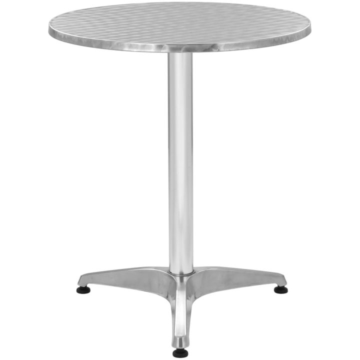 Matgrupp för trädgården 5 delar aluminium silver vidaXL – bild 4