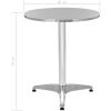 Matgrupp för trädgården 5 delar aluminium silver vidaXL – miniatyr 10