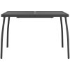 Matgrupp för trädgården 5 delar antracit metallnät vidaXL 110 cm table length – miniatyr 7