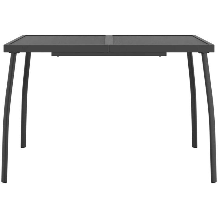 Matgrupp för trädgården 5 delar antracit metallnät vidaXL 110 cm table length – bild 7