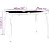 Matgrupp för trädgården 5 delar antracit stål vidaXL 110 cm table length – miniatyr 11