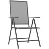 Matgrupp för trädgården 5 delar antracit stål vidaXL 110 cm table length – miniatyr 5