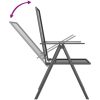 Matgrupp för trädgården 5 delar antracit stål vidaXL 110 cm table length – miniatyr 6