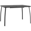 Matgrupp för trädgården 5 delar antracit stål vidaXL 110 cm table length – miniatyr 8