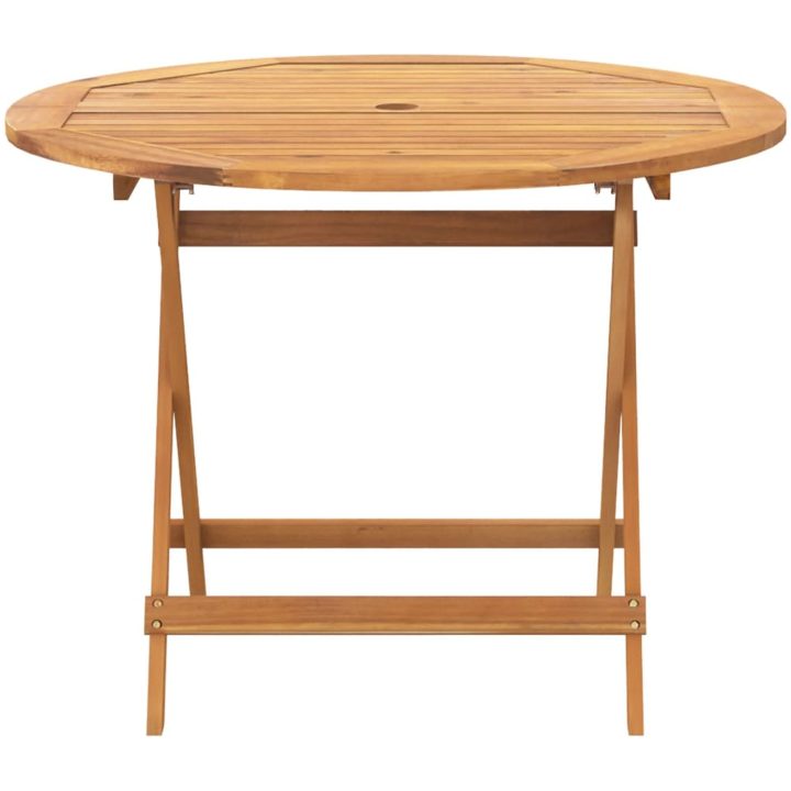Matgrupp för trädgården 5 delar antracit tyg och massivt trä vidaXL 90 x 75 cm – bild 5