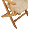 Matgrupp för trädgården 5 delar beige konstrotting/massivt trä vidaXL 90 x 75 cm – miniatyr 9