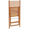 Matgrupp för trädgården 5 delar beige tyg och massivt trä vidaXL 90 x 75 cm – miniatyr 7