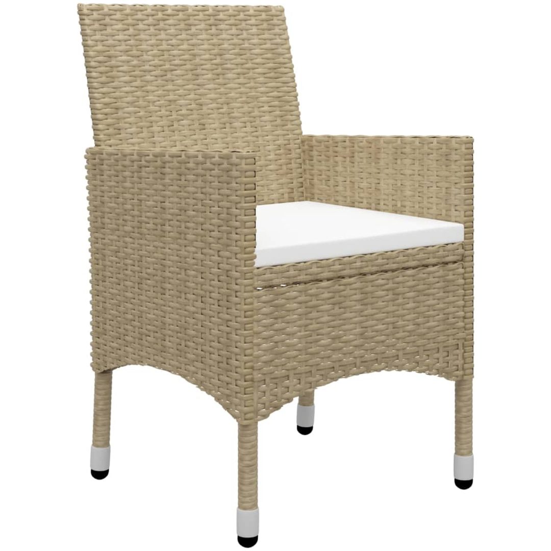 Matgrupp för trädgården 5 delar beige vidaXL – bild 3