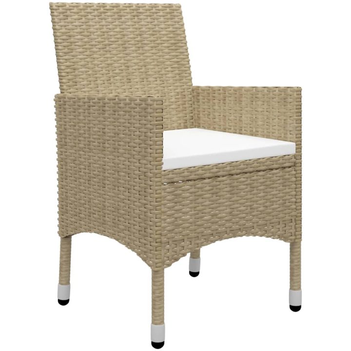 Matgrupp för trädgården 5 delar beige vidaXL – bild 3