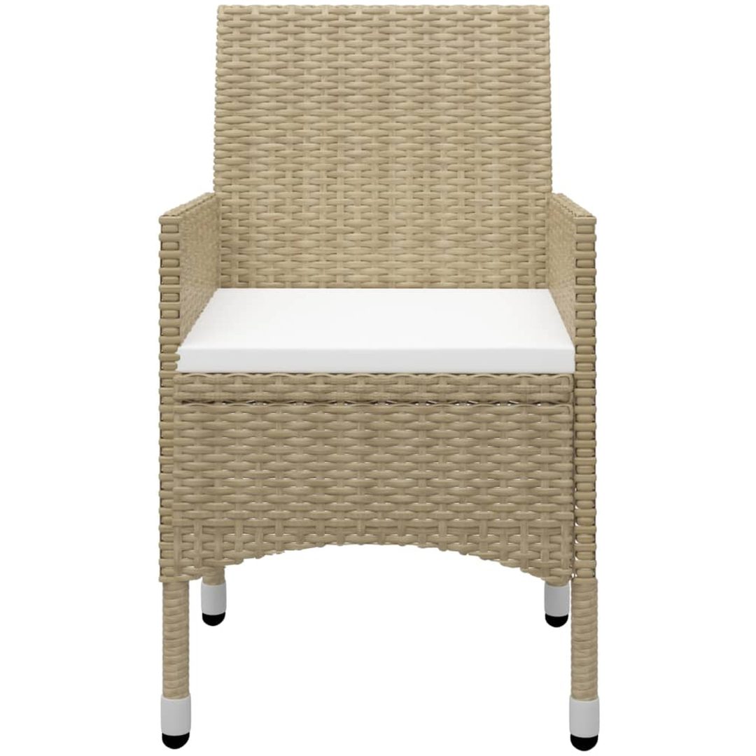 Matgrupp för trädgården 5 delar beige vidaXL – bild 4