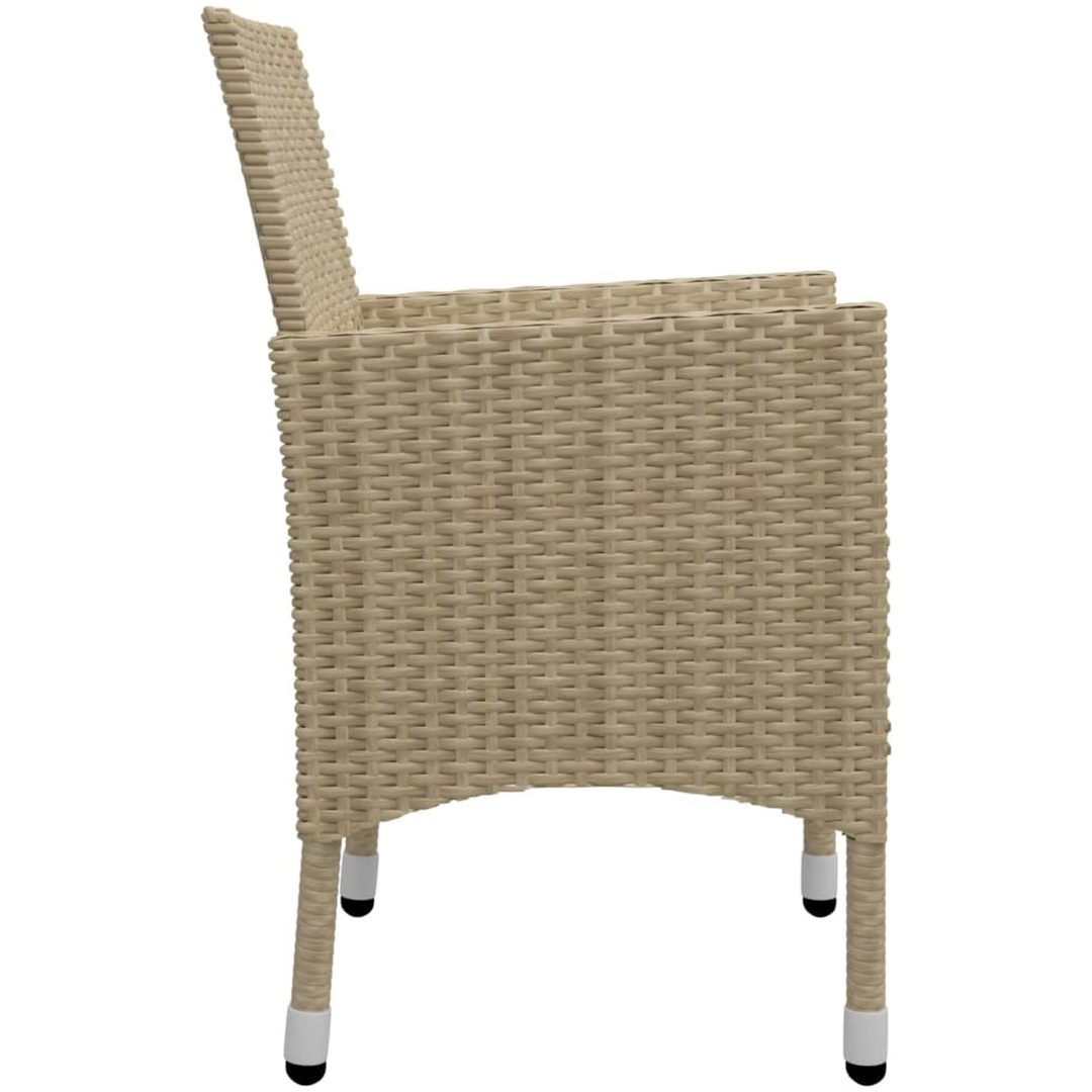 Matgrupp för trädgården 5 delar beige vidaXL – bild 5