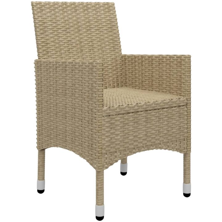 Matgrupp för trädgården 5 delar beige vidaXL – bild 6